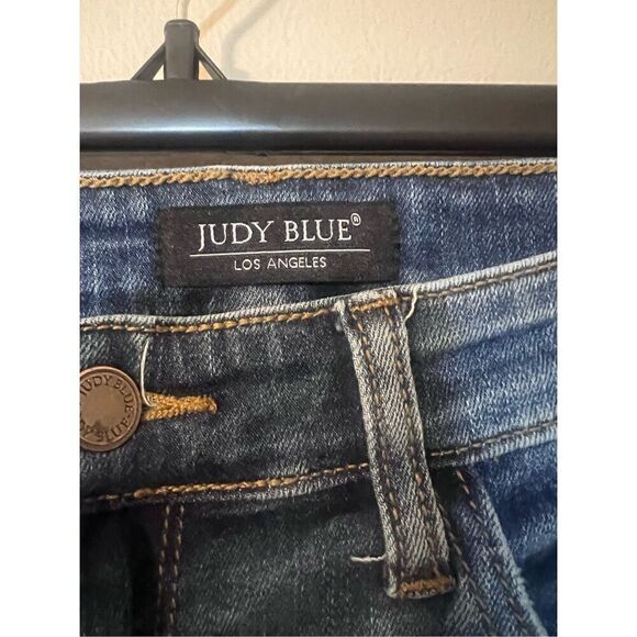 Judy Blue Women’s Size 26 Stretch Skinny Jeans Blue Dark Wash Denim Distressed - Picture 5 of 11